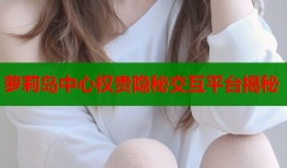 萝莉岛中心权贵隐秘交互平台揭秘